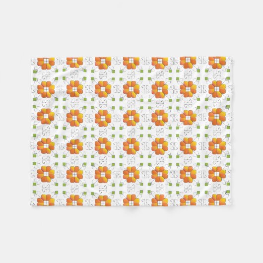 ラテ伝統的ビアンSUNサイン幾何学デザインIX フリースブランケット (正面(横))