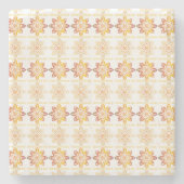 ラテ伝統的ビアンSUNサイン幾何学デザインVIII ストーンコースター (正面)