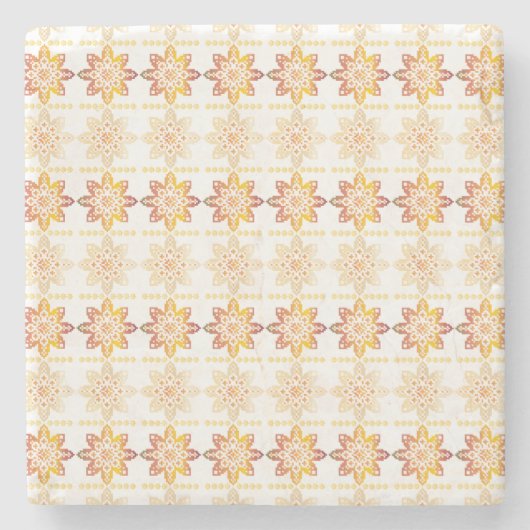 ラテ伝統的ビアンSUNサイン幾何学デザインVIII ストーンコースター (正面)