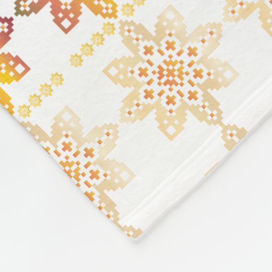 ラテ伝統的ビアンSUNサイン幾何学デザインVIII フリースブランケット (角)