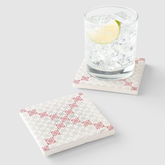 ラテ伝統的ビアンSUN記号の幾何学的パターンII ストーンコースター (横)