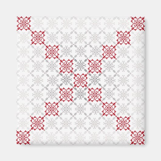 ラテ伝統的ビアンSUN記号の幾何学的パターンII マグネット (正面)