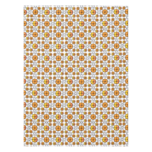 ラテ伝統的ビアンSUN記号の幾何学的パターンV テーブルクロス (正面)