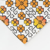 ラテ伝統的ビアンSUN記号の幾何学的パターンV フリースブランケット (角)