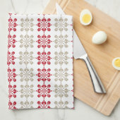 ラテ伝統的ビアンSUN記号の幾何学的パターンVI キッチンタオル (四つ折り)