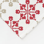 ラテ伝統的ビアンSUN記号の幾何学的パターンVI フリースブランケット (角)