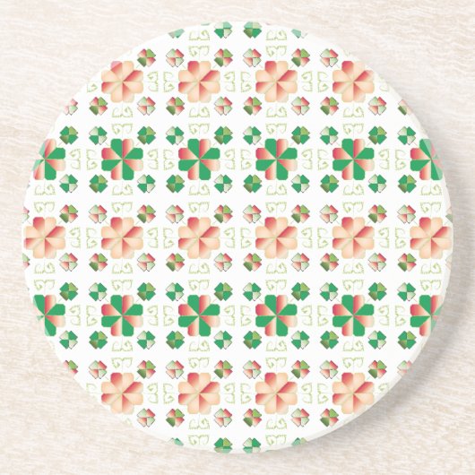 ラテ伝統的ビアンSUN記号の幾何学的パターンX コースター (正面)