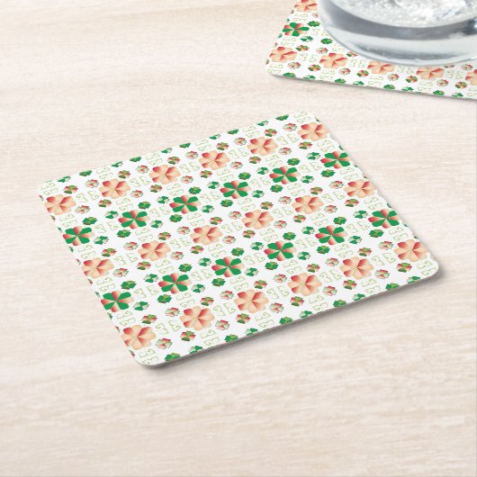 ラテ伝統的ビアンSUN記号の幾何学的パターンX スクエアペーパーコースター (アングル)