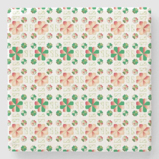 ラテ伝統的ビアンSUN記号の幾何学的パターンX ストーンコースター (正面)