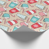 ラテ及びキャンデー ラッピングペーパー (角)