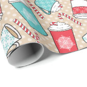 ラテ及びキャンデー ラッピングペーパー (ロールコーナー)