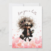 ラテ愛してる コーヒージョーク 幸せなバレンタインデー シーズンカード (正面)