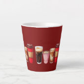 ラテ愛好家のマグカップ | かわいいコーヒーカップ ラテマグ ギフト (正面)