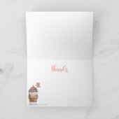 ラテ感謝していおもしろいかわいい サンキューカード (内部)