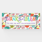 ラテ感謝していのコーヒー鑑賞 横断幕 (横)