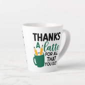 ラテ感謝していAll You DO先生評価マグカップ カフェラテマグ (右アングル)