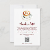 ラテ感謝祭 ブライダルシャワーQRコード ウォーターカラー サンキューカード (正面)