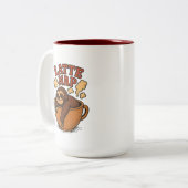 ラテ昼寝コーヒー ツートーンマグカップ (正面左)