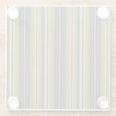 ラテ自然ビアンスカートストライプの色伝統的 ガラスコースター (裏面)