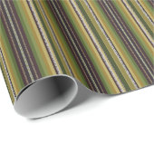 ラテ自然ビアンスカートストライプの色伝統的 ラッピングペーパー (ロールコーナー)