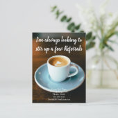 ラテ顧客紹介実在不動産マーケティング販売 ポストカード (スタンド正面)