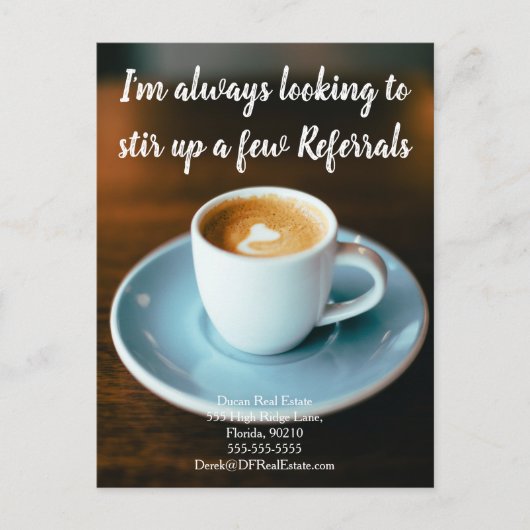 ラテ顧客紹介実在不動産マーケティング販売 ポストカード (正面)