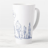 ラテ飛んでいるリスのマグカップ カフェラテマグ (右アングル)