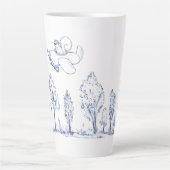 ラテ飛んでいるリスのマグカップ カフェラテマグ (正面)