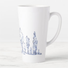 ラテ飛んでいるリスのマグカップ カフェラテマグ