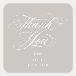 ラテ・エレガント・スクリプト卒業式感謝祭 スクエアシール