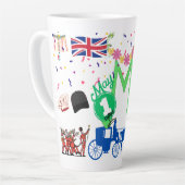 ラテ/コーヒーマグ – 労働日お祝い カフェラテマグ (左アングル)