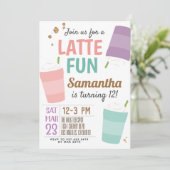 ラテ ファン コーヒー 誕生日 招待状 (スタンド正面)