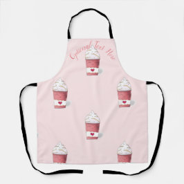 ラテ&ホイップクリーム(ピンク) エプロン