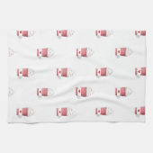 ラテ&ホイップクリーム（ピンク） キッチンタオル (横)