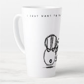ラテ マグ | かわいい カップル ウサギ | ずっと一緒 (左アングル)