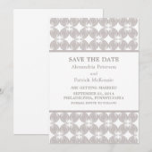 ラテ モダン デコ セーブ・ザ・デート 招待状 (正面/裏面)