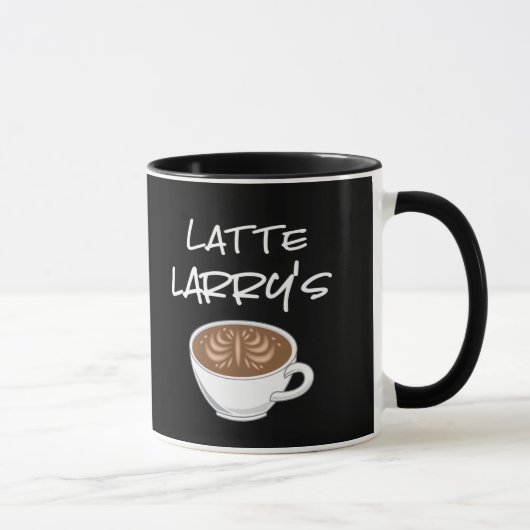 ラテ・ラリーの面白いコーヒー マグカップ (右)