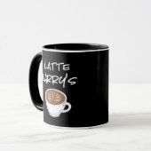 ラテ・ラリーの面白いコーヒー マグカップ (正面左)