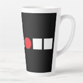 ラテ - 白の四角 - 赤い点 カフェラテマグ (右)