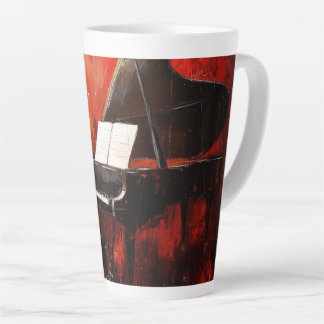 ラテ: 3つの楽器（赤壁あり） カフェラテマグ