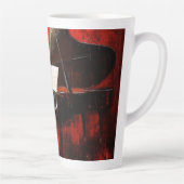 ラテ: 3つの楽器（赤壁あり） カフェラテマグ (右)