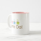 ラテDa!  2つはピンクのコーヒー・マグにある調子を与えました ツートーンマグカップ (正面左)