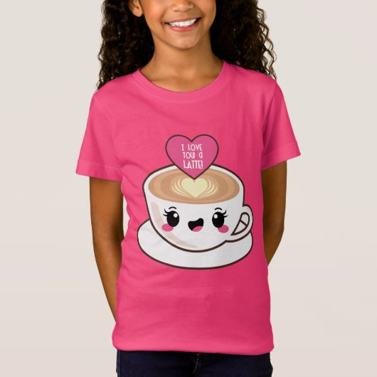 ラテEMoji愛して下さい Tシャツ (正面)