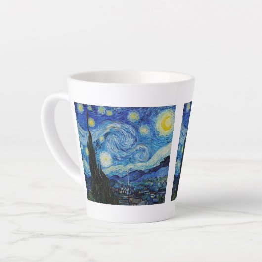 ラテMUG:ヴィンセント・ヴァン・ゴッホ:星の夜 カフェラテマグ (左アングル)