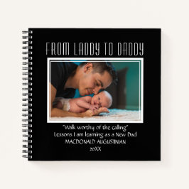 ラディからパパへの新しいパパのカスタムBLACK ノートブック