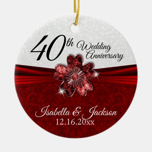 ラディかわいらしフラワーアニバーサバーサリー セラミックオーナメント (正面)