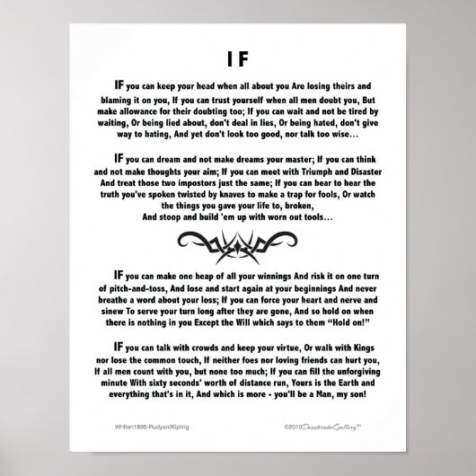 ラディやる気を起こさせるアもし・キプリングの詩 ポスター (正面)