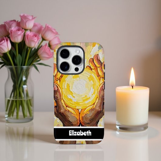 ラディアントイエローアートデザイン(手つき) Case-Mate iPhoneケース