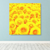 ラディアントイエローローズガーデン キャンバスプリント (インサイチュ (ウッドフロア))