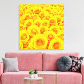 ラディアントイエローローズガーデン キャンバスプリント (インサイチュ (リビング))